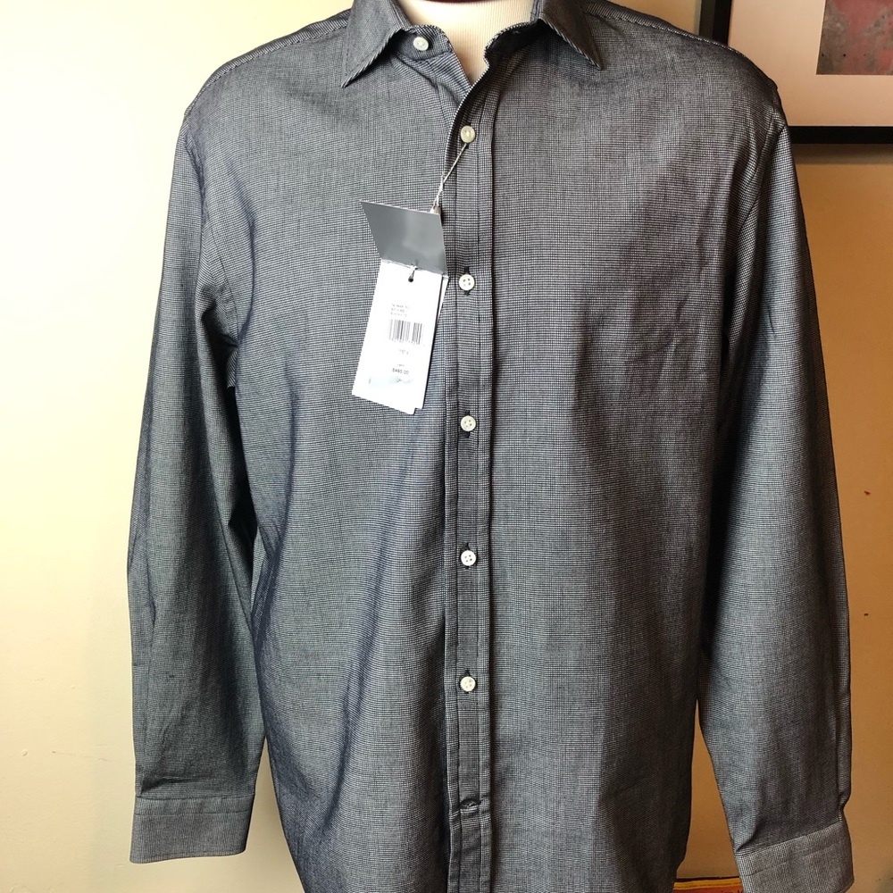 NWT, Ralph Lauren Purple Label Black & white shirt
